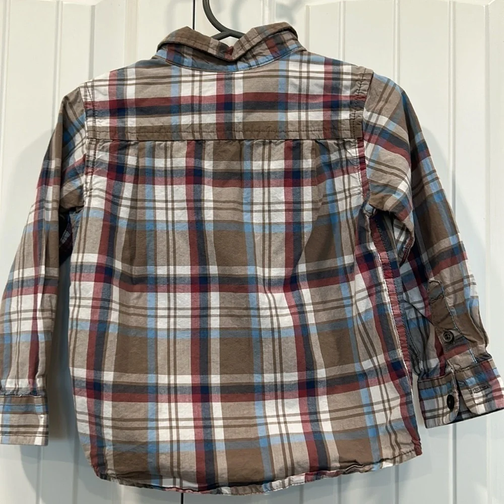 Plaid Button-Up Kids Shirt